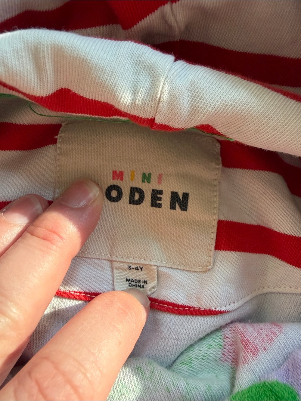 Mini Boden Lavender Hooded Strawberry Coverup - Picture 3 of 4